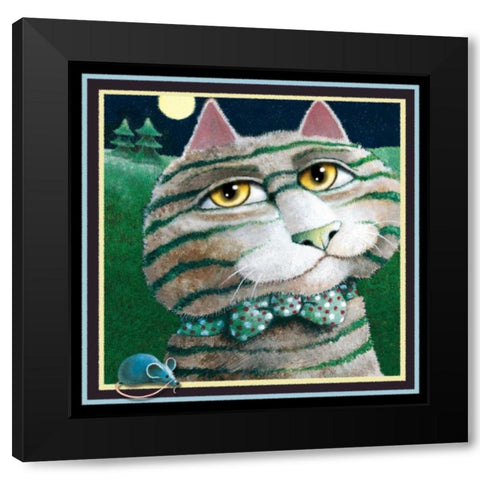 On Safari -The Journalist Black Modern Wood Framed Art Print with Double Matting by Seeley, Laura