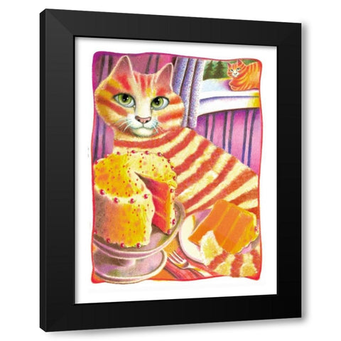 Orange Delights Black Modern Wood Framed Art Print with Double Matting by Seeley, Laura