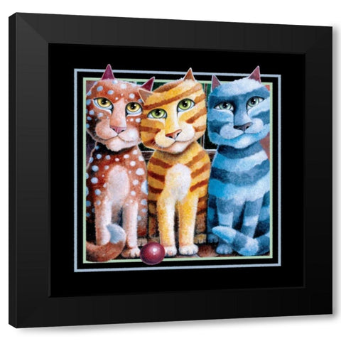 Party Night (Black) Black Modern Wood Framed Art Print with Double Matting by Seeley, Laura