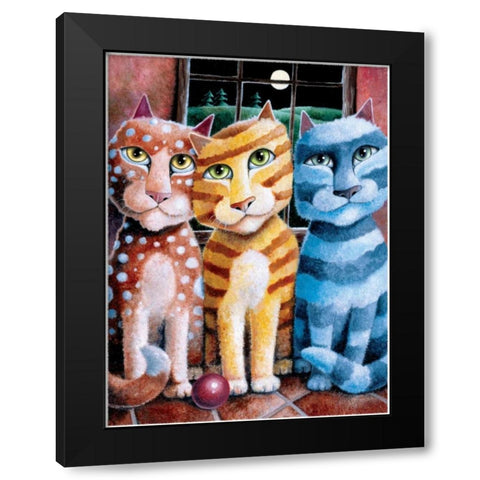 Party Night Black Modern Wood Framed Art Print by Seeley, Laura