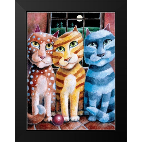 Party Night Black Modern Wood Framed Art Print by Seeley, Laura