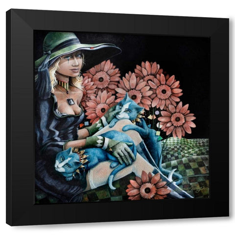 Hints Revealed Black Modern Wood Framed Art Print with Double Matting by Seeley, Laura