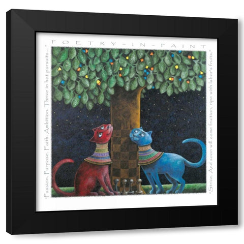 Labors Fruits-Poetry in Paint Black Modern Wood Framed Art Print with Double Matting by Seeley, Laura