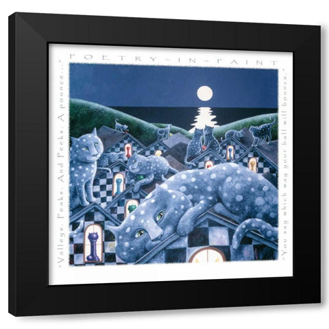 Peaks and Peeks-Poetry in Pain Black Modern Wood Framed Art Print with Double Matting by Seeley, Laura