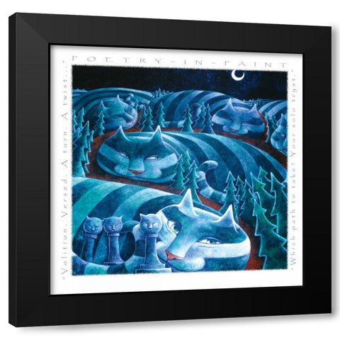 Solo Tryst Black Modern Wood Framed Art Print with Double Matting by Seeley, Laura