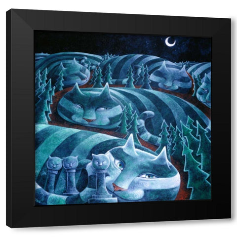 Solo Tryst-Poetry in Paint Black Modern Wood Framed Art Print with Double Matting by Seeley, Laura