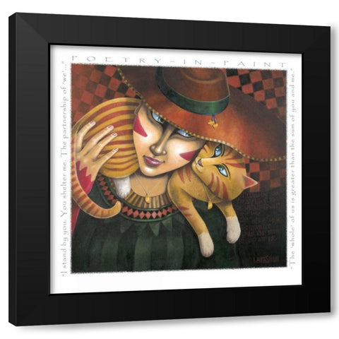 The Whole of Us-Poetry in Pain Black Modern Wood Framed Art Print with Double Matting by Seeley, Laura