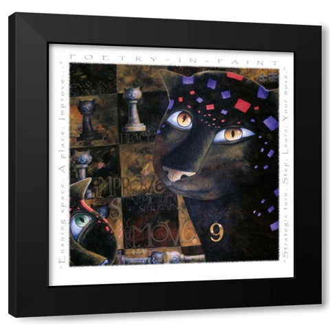 Your Move-Poetry in Paint Black Modern Wood Framed Art Print by Seeley, Laura