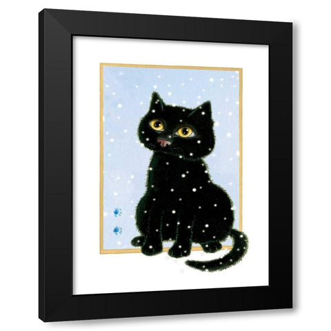 Snow Angel (Detail) Black Modern Wood Framed Art Print with Double Matting by Seeley, Laura