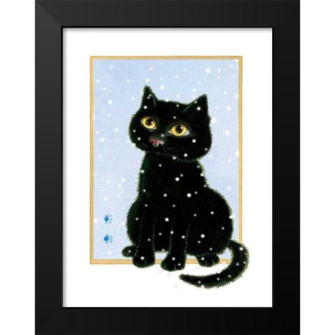 Snow Angel (Detail) Black Modern Wood Framed Art Print by Seeley, Laura