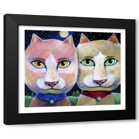 Stand By Me Black Modern Wood Framed Art Print with Double Matting by Seeley, Laura