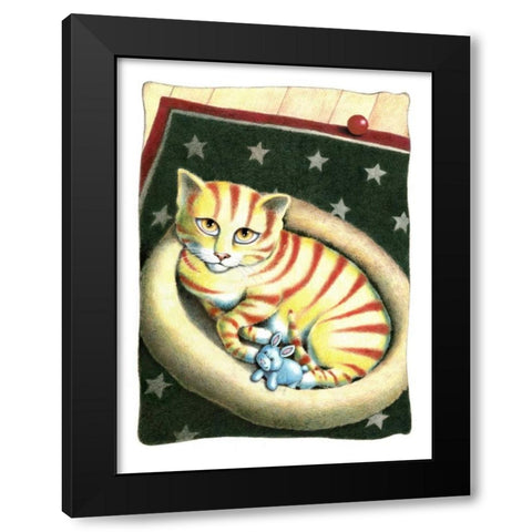 Stars, stripes and a star Black Modern Wood Framed Art Print by Seeley, Laura