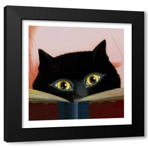 Storytime Black Modern Wood Framed Art Print by Seeley, Laura