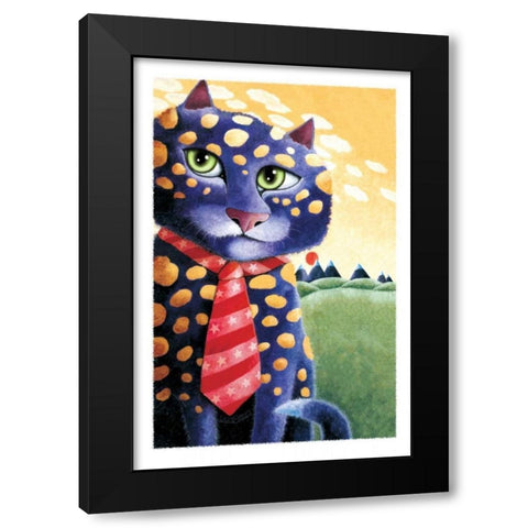 The Corporate Cats-The C.O.O. Black Modern Wood Framed Art Print with Double Matting by Seeley, Laura