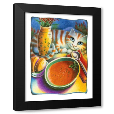 Tomato Bisque Black Modern Wood Framed Art Print by Seeley, Laura
