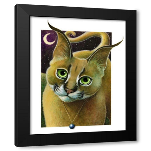 Whisper (Green) Black Modern Wood Framed Art Print by Seeley, Laura