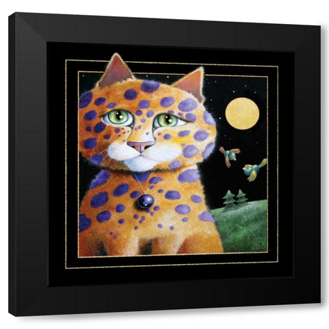 Wishes Do Come True (Black) Black Modern Wood Framed Art Print by Seeley, Laura