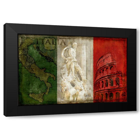 Brava Italia Black Modern Wood Framed Art Print with Double Matting by Wilson, Luke
