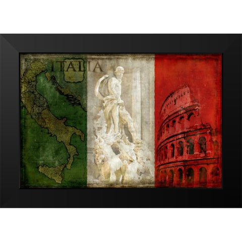 Brava Italia Black Modern Wood Framed Art Print by Wilson, Luke