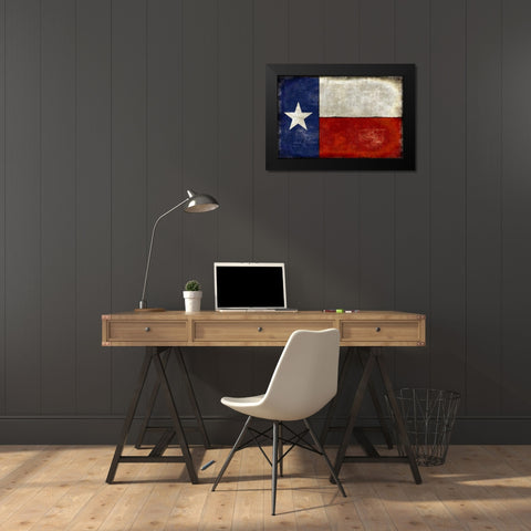 Lone Star Black Modern Wood Framed Art Print by Wilson, Luke