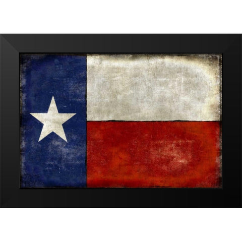 Lone Star Black Modern Wood Framed Art Print by Wilson, Luke