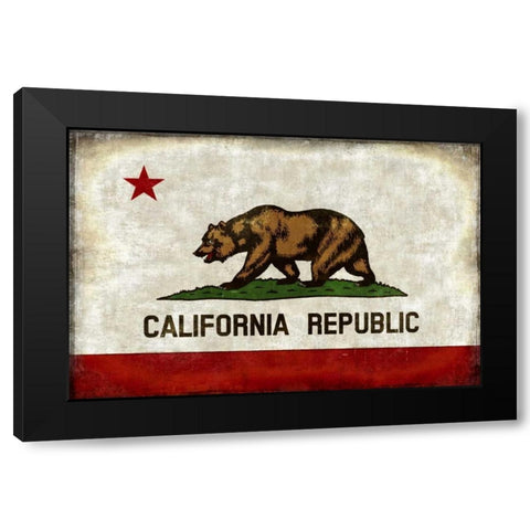 The California Republic Black Modern Wood Framed Art Print by Wilson, Luke