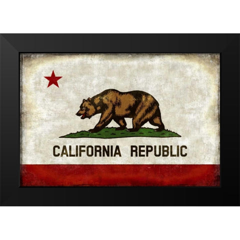 The California Republic Black Modern Wood Framed Art Print by Wilson, Luke