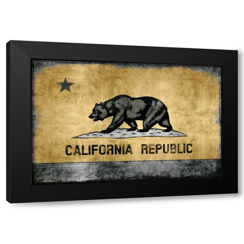Golden State Black Modern Wood Framed Art Print with Double Matting by Wilson, Luke