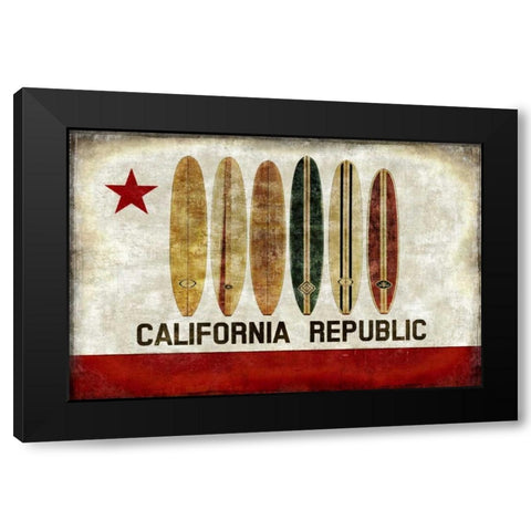 Surf Republic Black Modern Wood Framed Art Print by Wilson, Luke