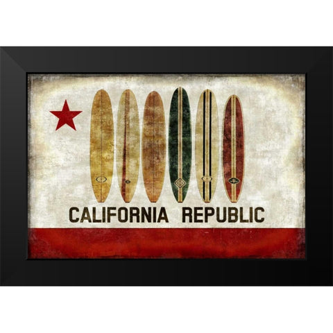 Surf Republic Black Modern Wood Framed Art Print by Wilson, Luke