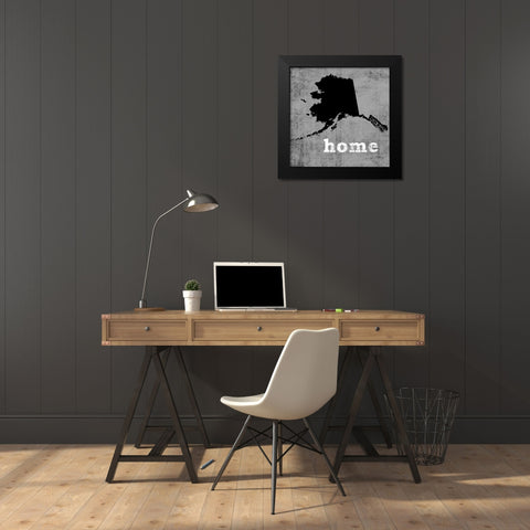 AlaskaÂ  Black Modern Wood Framed Art Print by Wilson, Luke