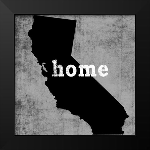 CaliforniaÂ  Black Modern Wood Framed Art Print by Wilson, Luke