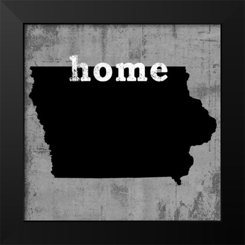 IowaÂ  Black Modern Wood Framed Art Print by Wilson, Luke