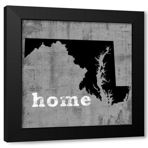 MarylandÂ  Black Modern Wood Framed Art Print with Double Matting by Wilson, Luke