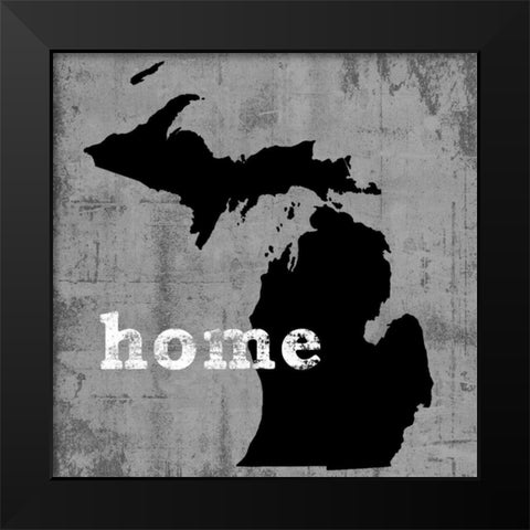 MichiganÂ  Black Modern Wood Framed Art Print by Wilson, Luke