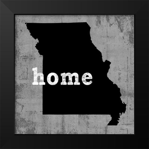 MissouriÂ  Black Modern Wood Framed Art Print by Wilson, Luke