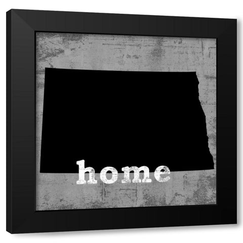 North DakotaÂ  Black Modern Wood Framed Art Print with Double Matting by Wilson, Luke