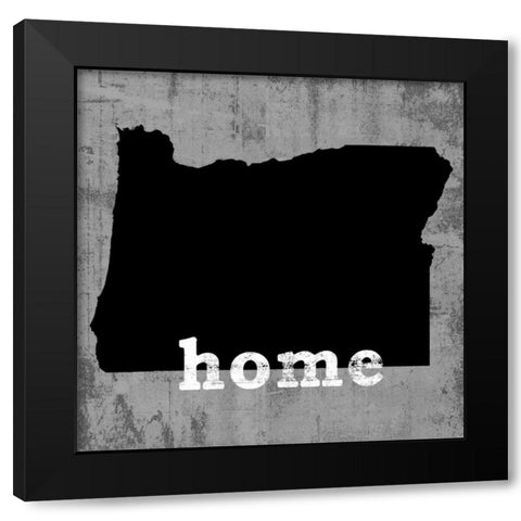 OregonÂ  Black Modern Wood Framed Art Print by Wilson, Luke