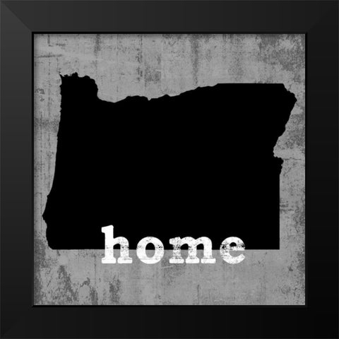 OregonÂ  Black Modern Wood Framed Art Print by Wilson, Luke