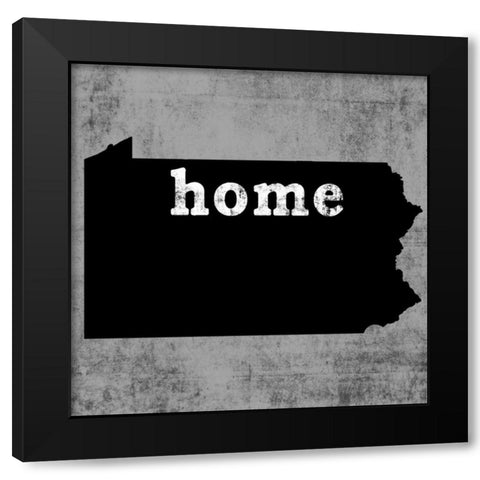 Pennsylvania Black Modern Wood Framed Art Print by Wilson, Luke
