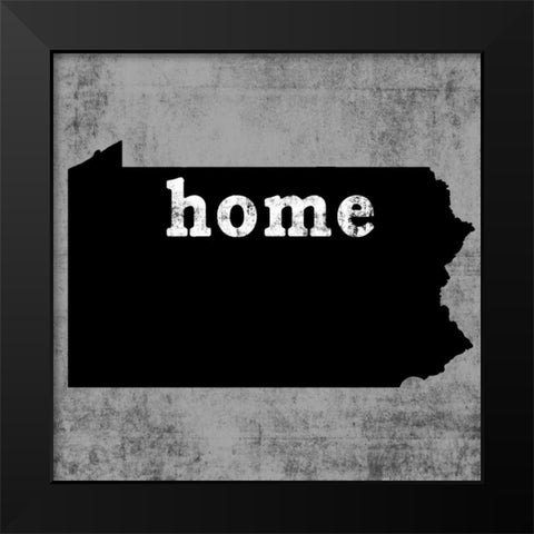 Pennsylvania Black Modern Wood Framed Art Print by Wilson, Luke