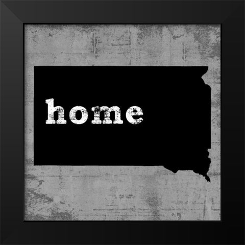 South DakotaÂ  Black Modern Wood Framed Art Print by Wilson, Luke