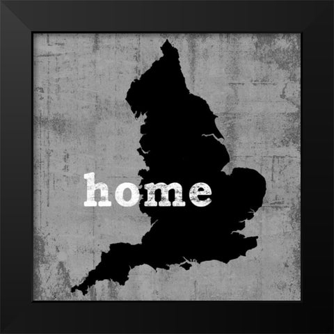 England Black Modern Wood Framed Art Print by Wilson, Luke