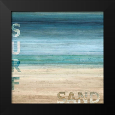 Surf and Sand Black Modern Wood Framed Art Print by Wilson, Luke