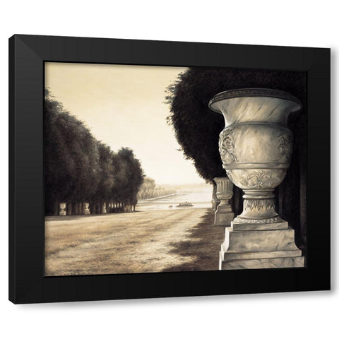 Versailles II Black Modern Wood Framed Art Print with Double Matting by Arellano, Migdalia