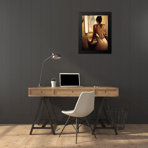 The Heart of the Matter Black Modern Wood Framed Art Print by Arellano, Migdalia
