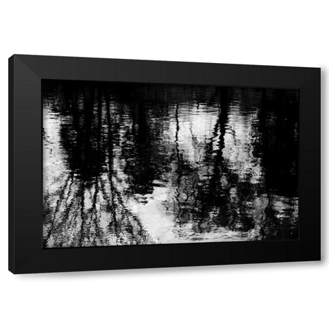 Reflecting Black Modern Wood Framed Art Print by Barrett, Michael