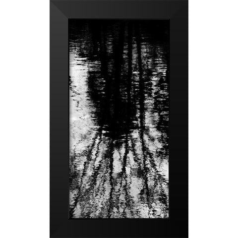 Reflecting Triptych I Black Modern Wood Framed Art Print by Barrett, Michael