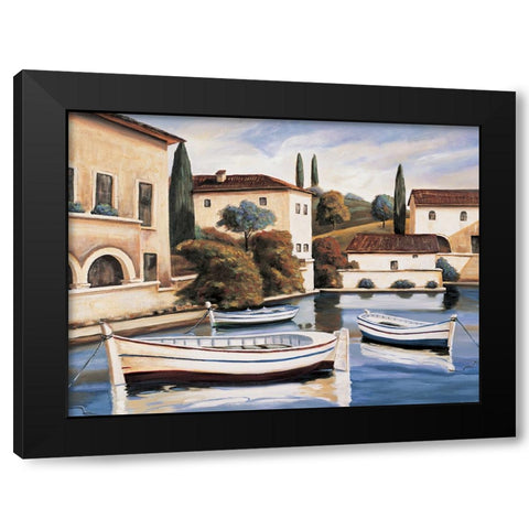 Lake Villa II Black Modern Wood Framed Art Print with Double Matting by Cooper, Michael