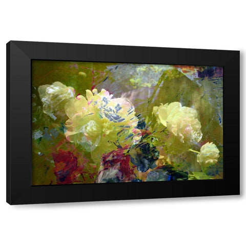 Garden Abstract  Black Modern Wood Framed Art Print by Calkins, Michelle